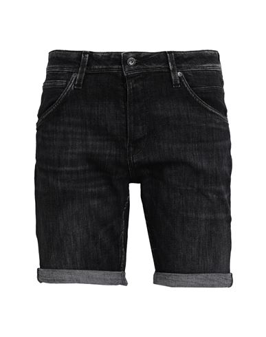 Jack & Jones Man Denim Shorts Black Size M Cotton, Elastane