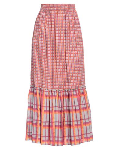 Alessia Santi Woman Long Skirt Mauve Size 6 Cotton In Purple