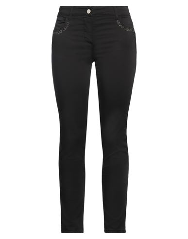 Liu •jo Woman Pants Black Size Xxl Cotton, Polyester, Elastane