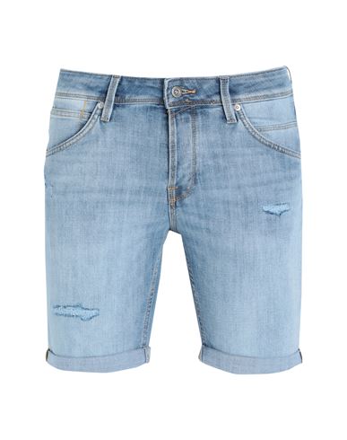 Jack & Jones Man Denim Shorts Blue Size M Cotton, Polyester, Elastane