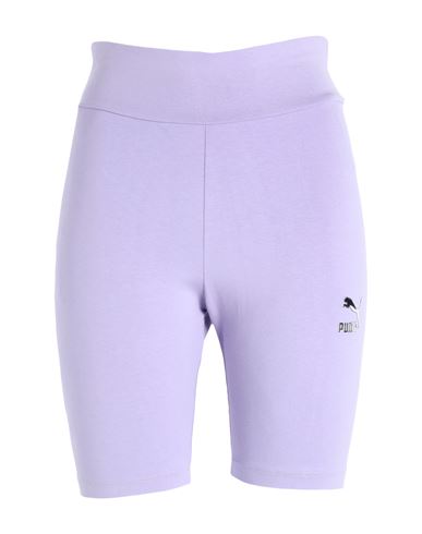 Puma Dare To Feelin Xtra Short Tights 7" Woman Leggings Lilac Size M Cotton, Elastane In Purple