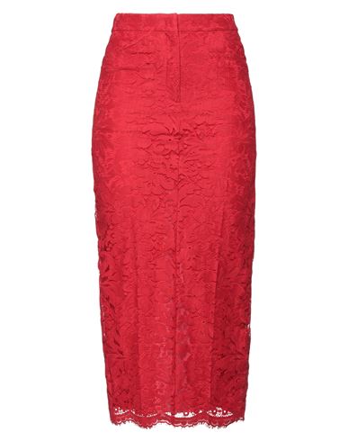N°21 Woman Midi Skirt Red Size 4 Cotton, Polyamide