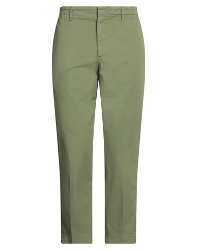 Dondup Man Pants Sage Green Size 32 Cotton, Elastane