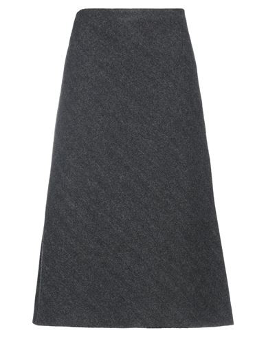 Maison Margiela Woman Midi Skirt Steel Grey Size 8 Wool
