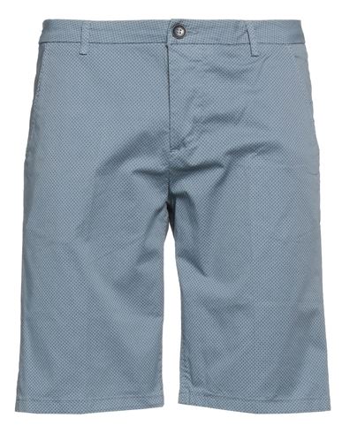 No Lab Man Shorts & Bermuda Shorts Light Blue Size 35 Cotton, Elastane