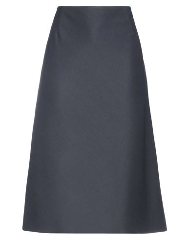 Maison Margiela Woman Midi Skirt Midnight Blue Size 6 Wool