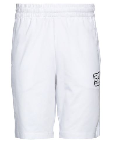 Ea7 Man Shorts & Bermuda Shorts White Size Xxl Cotton, Elastane