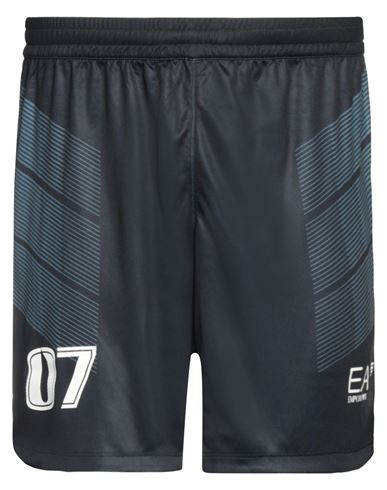 Ea7 Man Shorts & Bermuda Shorts Midnight Blue Size Xxl Polyester