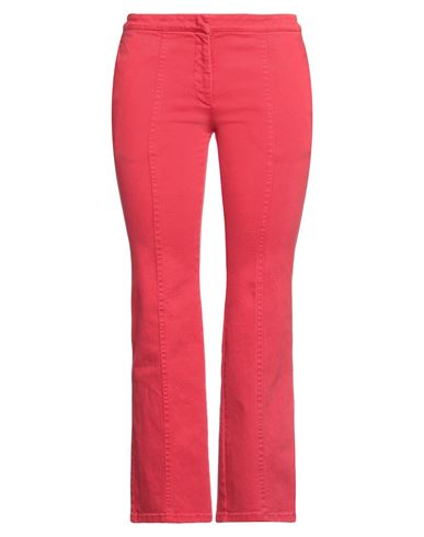 N°21 Woman Jeans Red Size 8 Cotton, Elastane
