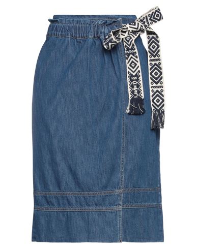 Pinko Woman Denim Skirt Blue Size 10 Cotton