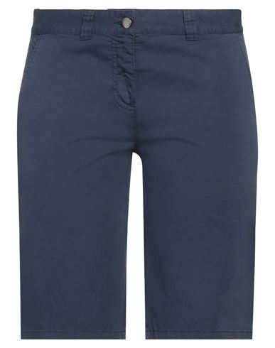 0039 Italy Woman Shorts & Bermuda Shorts Navy Blue Size Xs Cotton, Elastane