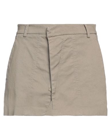 N°21 Woman Denim Skirt Khaki Size 4 Cotton, Elastane In Beige