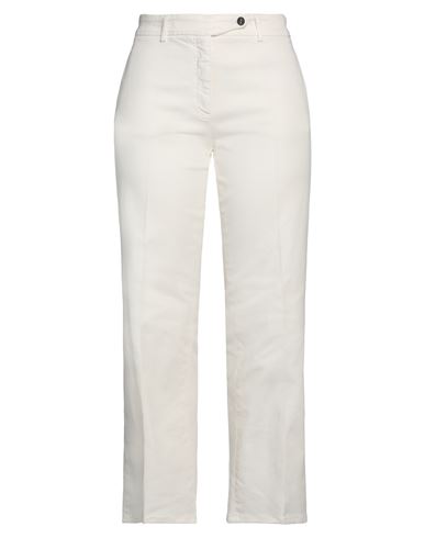N°21 Woman Jeans Ivory Size 4 Cotton, Elastane In White