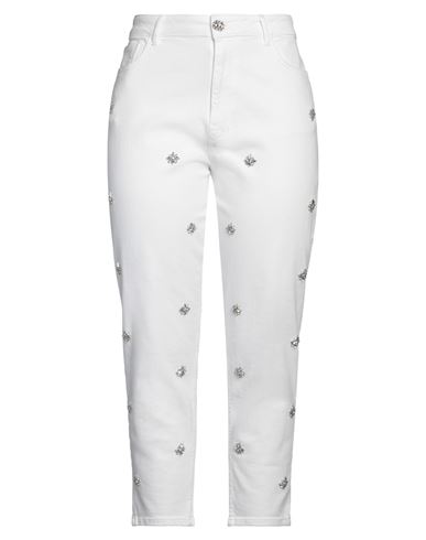 Liu •jo Woman Denim Pants White Size 10 Cotton, Polyester, Elastane