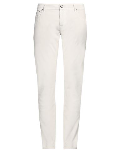Shop Jacob Cohёn Man Pants Ivory Size 35 Cotton, Modal, Elastane In White