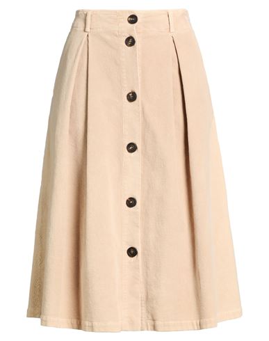 Cappellini By Peserico Woman Midi Skirt Beige Size 6 Cotton, Elastane In Neutral