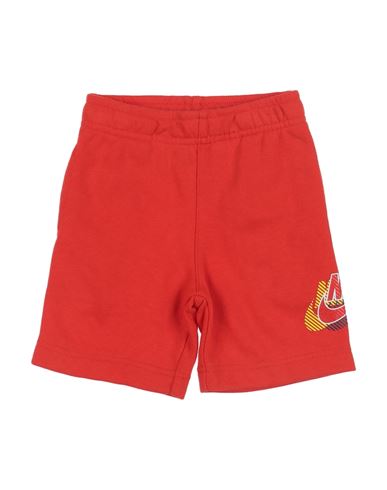 Nike Babies'  Active Joy Ft Short Toddler Boy Shorts & Bermuda Shorts Tomato Red Size 7 Cotton, Polyester