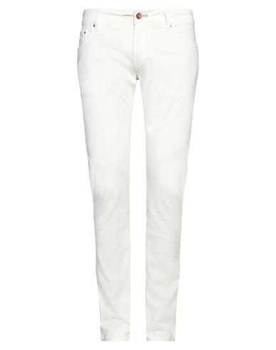 HAND PICKED HAND PICKED MAN PANTS OFF WHITE SIZE 31 COTTON, MODAL, ELASTANE