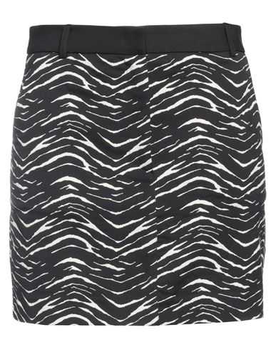 Max & Co . Woman Mini Skirt Black Size 12 Cotton, Polyester, Elastane