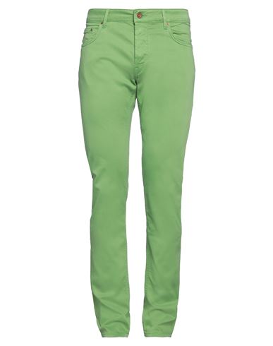 Shop Hand Picked Man Pants Green Size 34 Cotton, Lyocell, Elastane