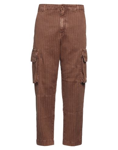 Hand Picked Man Pants Brown Size 33 Linen, Cotton, Polyester, Elastane