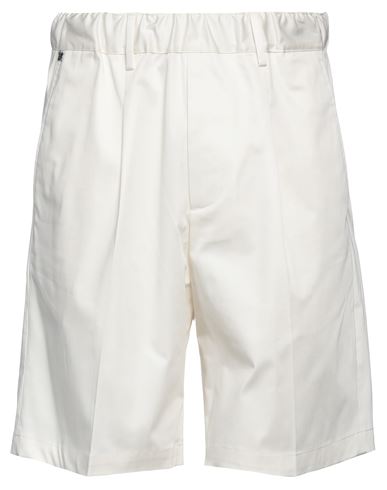 Messagerie Man Shorts & Bermuda Shorts Ivory Size 28 Cotton, Elastane In White