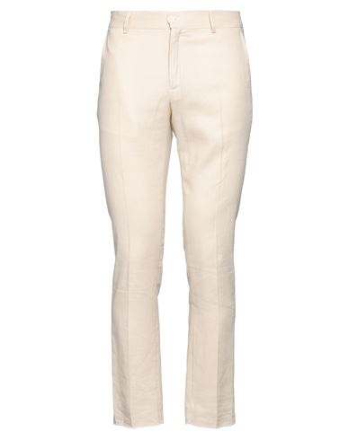 Daniele Alessandrini Homme Man Pants Beige Size 32 Linen, Cotton