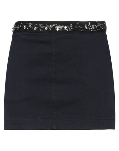 N°21 Woman Denim Skirt Midnight Blue Size 4 Cotton, Elastane