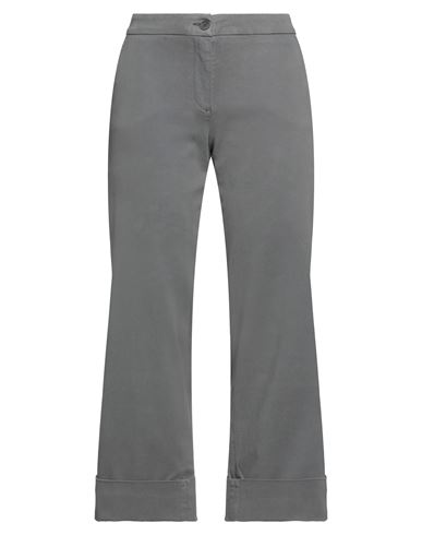 Bruno Manetti Woman Pants Lead Size 4 Cotton, Lyocell, Elastane In Grey