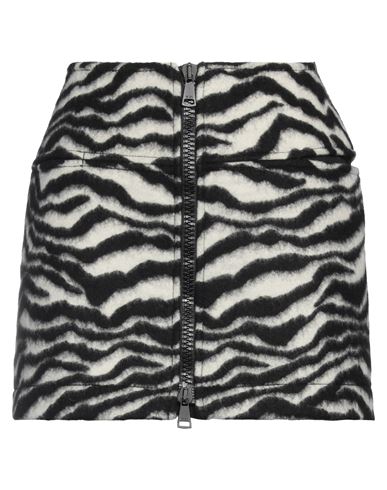 N°21 Woman Mini Skirt Black Size 6 Virgin Wool, Silk