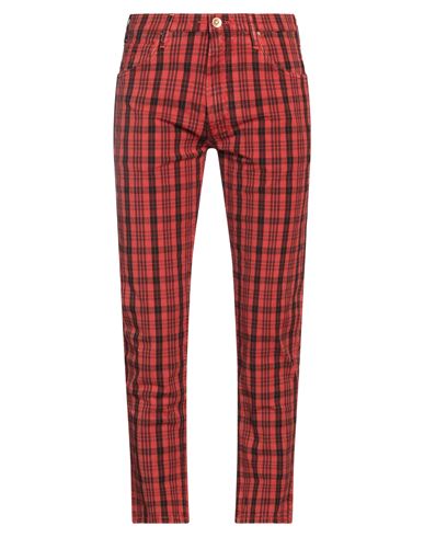 Hand Picked Man Pants Red Size 33 Cotton, Elastane