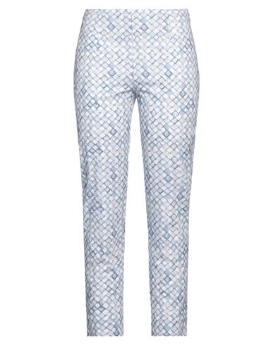 Blu Bianco Woman Pants Azure Size 8 Cotton, Elastane In Blue