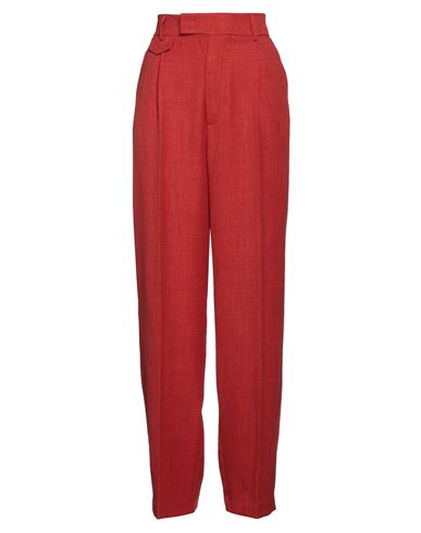 Vicolo Woman Pants Tomato Red Size L Polyester