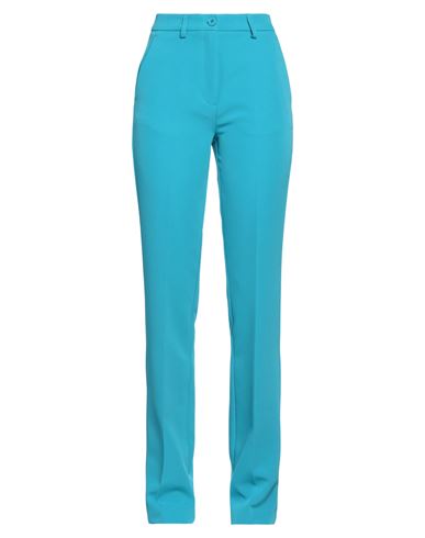 Vicolo Woman Pants Turquoise Size S Polyester In Blue