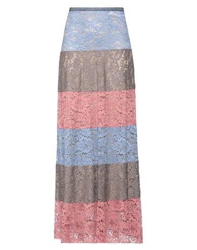 Manila Grace Woman Maxi Skirt Light Blue Size 4 Viscose, Cotton, Polyamide