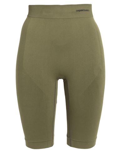 Organic Basics Active Bike Shorts Woman Leggings Military Green Size M/l Recycled Nylon, Nylon, Elas