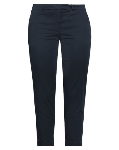 Rossopuro Woman Cropped Pants Midnight Blue Size 10 Cotton, Elastane