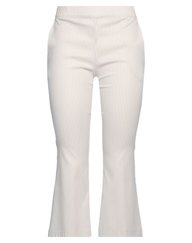 D-exterior D. Exterior Woman Pants Light Grey Size 2 Cotton, Polyamide, Elastane