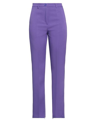 Vicolo Woman Pants Purple Size Xs Polyester, Elastane In Purple