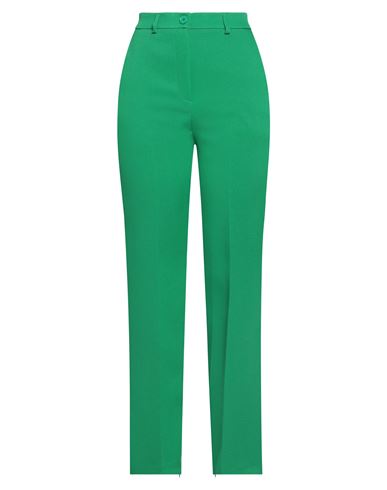 Vicolo Woman Pants Green Size M Polyester, Elastane