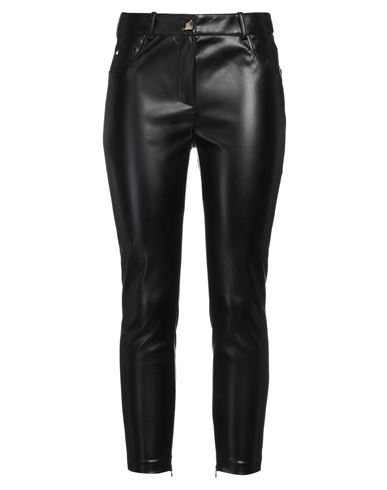 Elisabetta Franchi Woman Pants Black Size 10 Polyester, Polyurethane Coated
