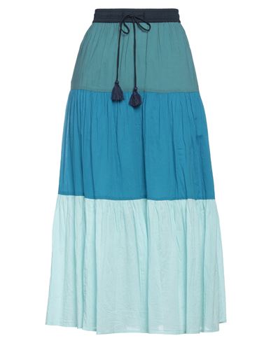 Leon & Harper Woman Maxi Skirt Blue Size 2 Cotton