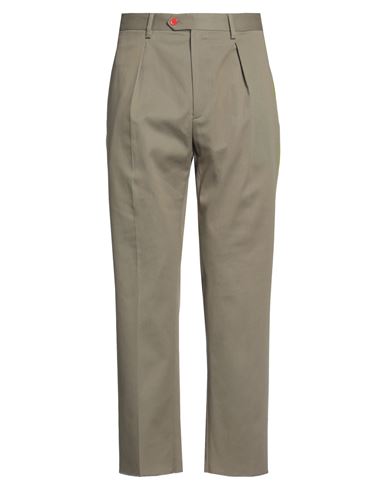 Etro Man Pants Military Green Size 36 Cotton, Elastane