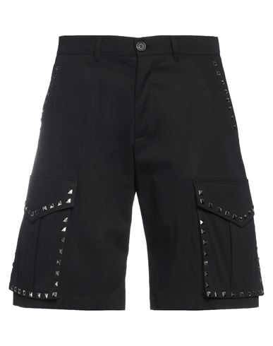 John Richmond Man Shorts & Bermuda Shorts Black Size 32 Polyester, Cotton