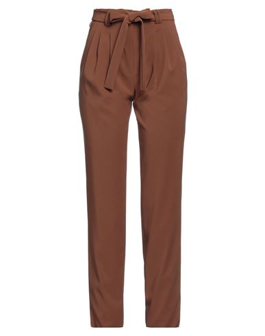 Jijil Woman Pants Brown Size 2 Polyester, Elastane