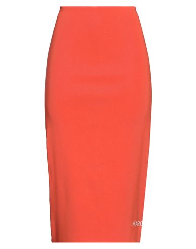 Marc Jacobs Woman Midi Skirt Orange Size Xs Viscose, Nylon, Elastane