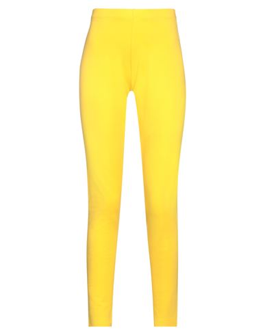Jijil Woman Leggings Yellow Size 8 Polyamide, Cotton, Elastane