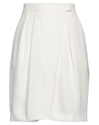 Max Mara Woman Mini Skirt Off White Size 8 Triacetate, Polyester