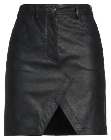 8pm Woman Mini Skirt Black Size Xxs Polyurethane, Viscose