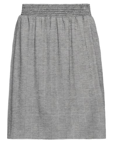 MAX MARA MAX MARA WOMAN MINI SKIRT LEAD SIZE 6 VIRGIN WOOL, VISCOSE